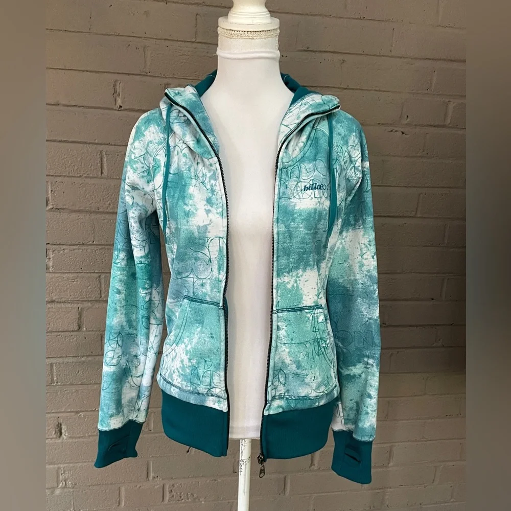 Billabong  print fleece lined hoodie M